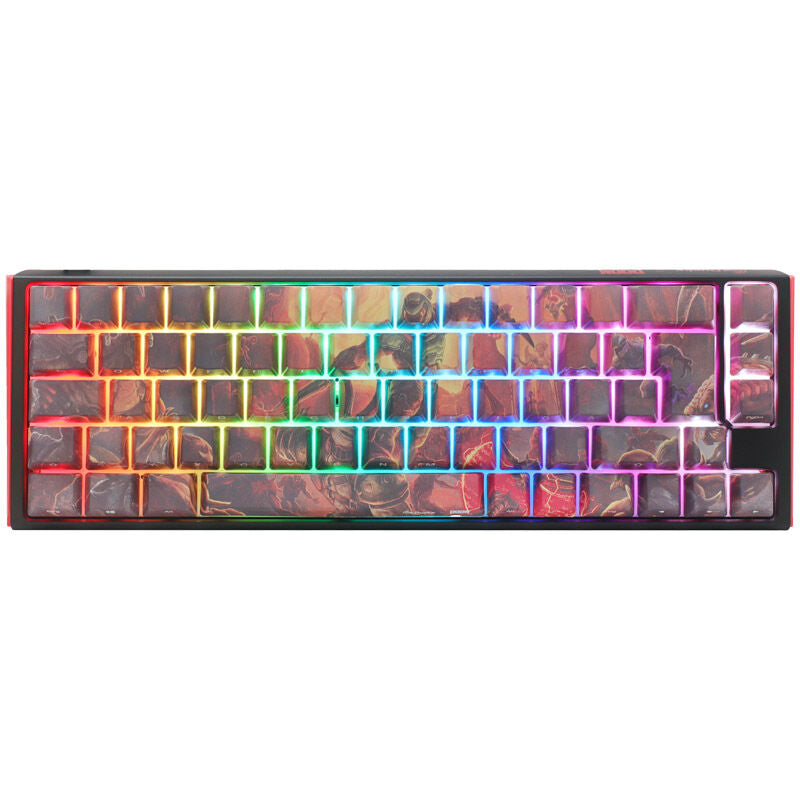 Ducky x Doom One 3 SF gamingtastatur 65% RGB MX-Speed Silver bakside