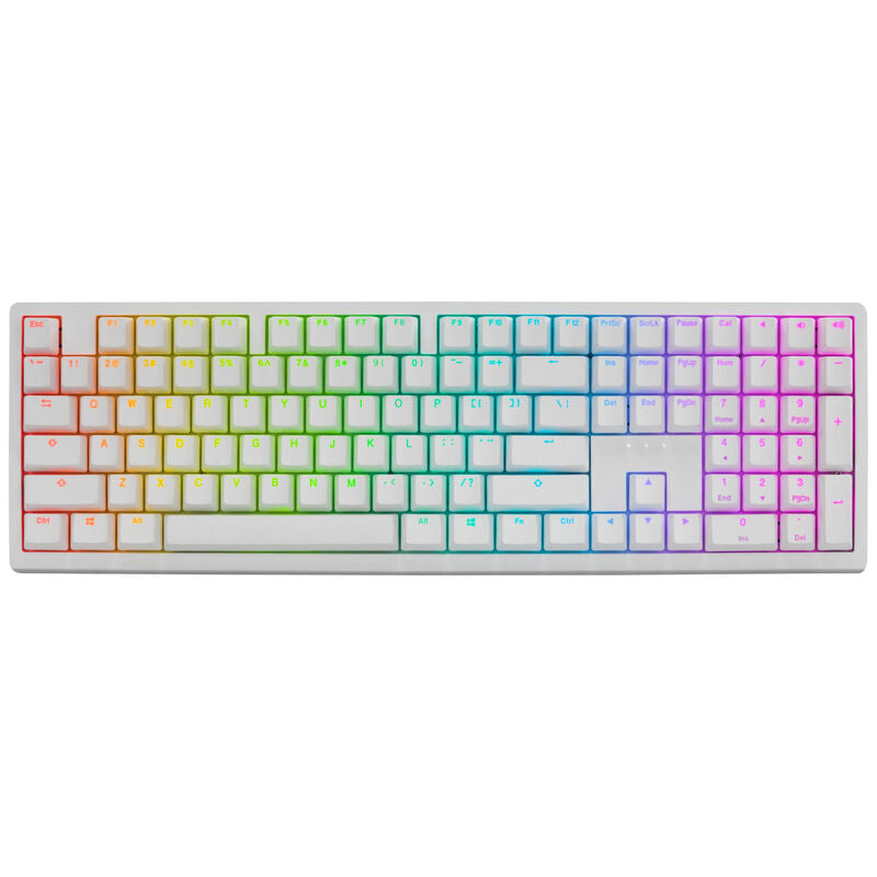 Ducky Zero 6108 Pure White trådløs gamingtastatur bakside
