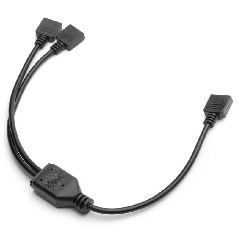 EK Water Blocks EK-Loop D-RGB splitterkabel 2-veis svart forfra