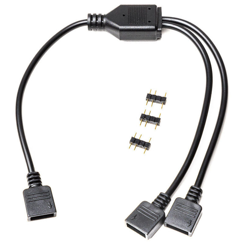 Baksiden av EK Water Blocks EK-Loop D-RGB splitterkabel 2-veis svart