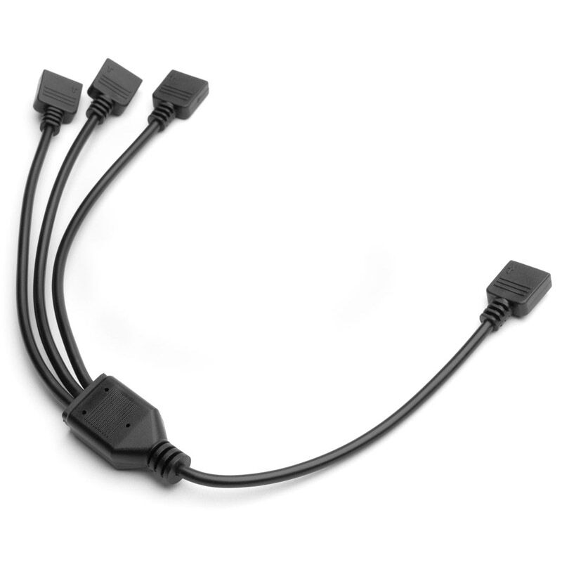 EK Water Blocks EK-Loop D-RGB splitterkabel 3-veis svart forfra