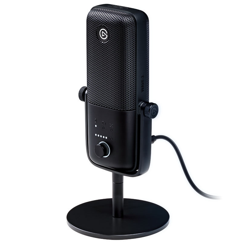 Elgato Wave:3 USB kondensatormikrofon svart forfra