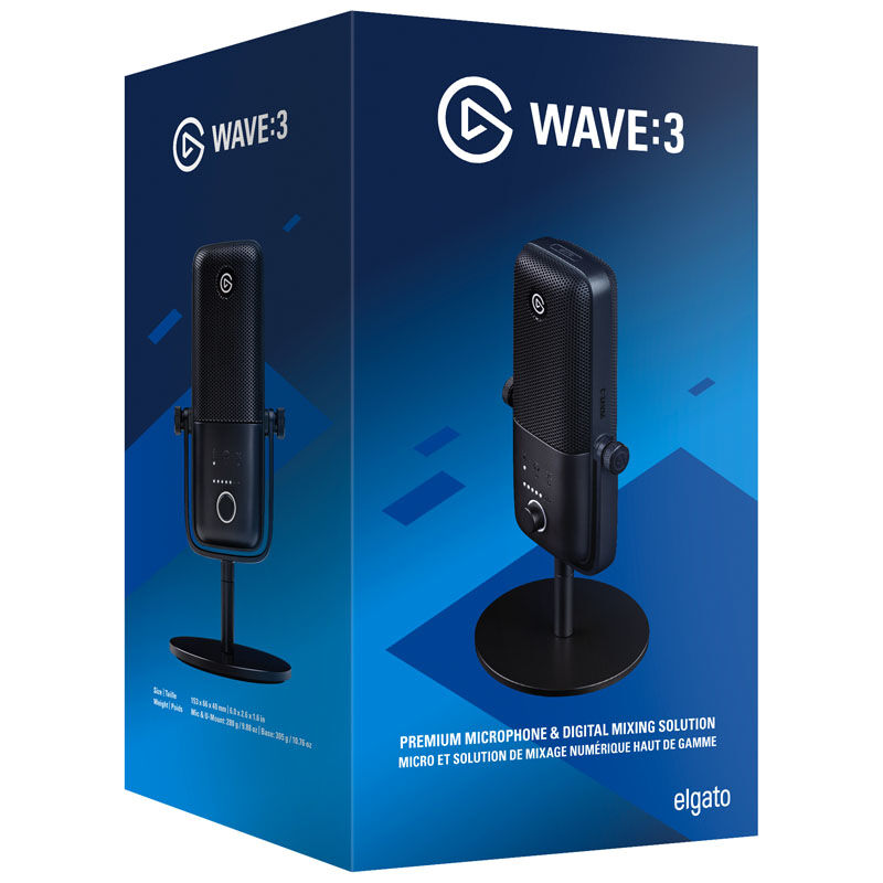 Elgato Wave:3 USB kondensatormikrofon svart i bruk