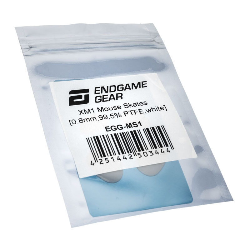Endgame Gear XM1 museskates 99,5% PTFE hvit nærbilde