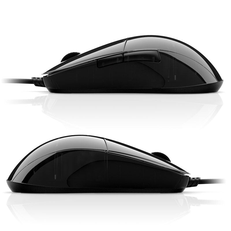 Endgame Gear XM1r gamingmus 19000 DPI Dark Reflex montert på musematte