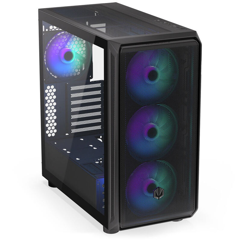 Nærbilde av tempered glass sidepanel på Endorfy Arx 700 ARGB