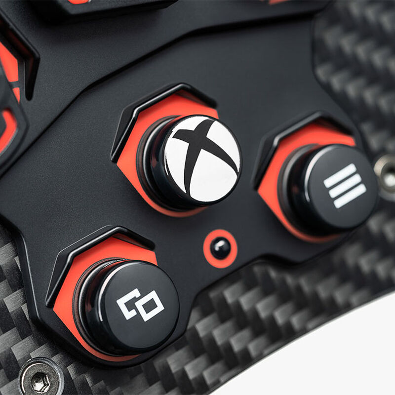 Nærbilde av knappene på Fanatec ClubSport Formula V2.5 X ratt 270 mm svart