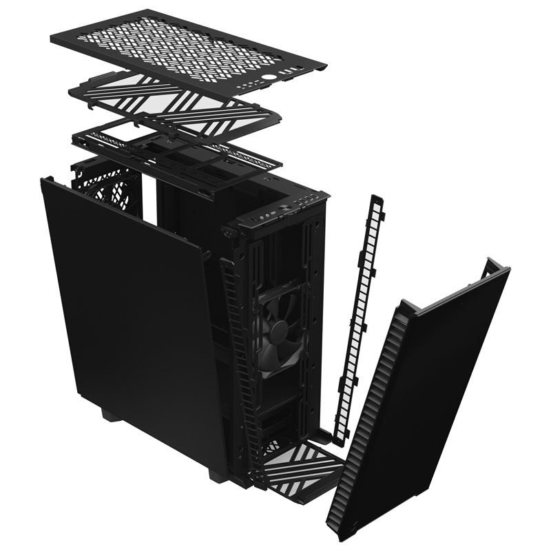 Fractal Design Define 7 Compact kabinett midtårn stillegående svart bakside
