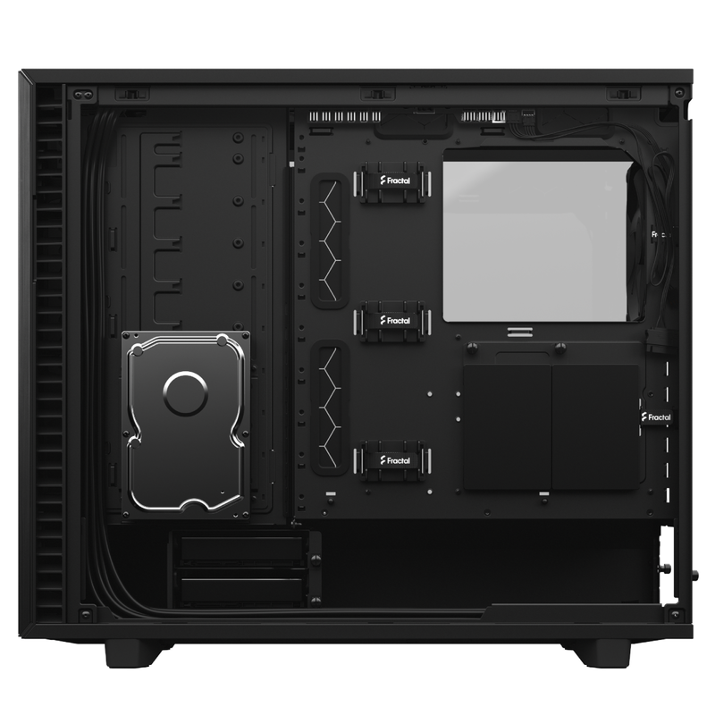 Fractal Design Define 7 Dark TG kabinett bakside med porter