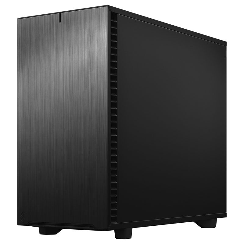 Detalj av Fractal Design Define 7 kabinett svart front