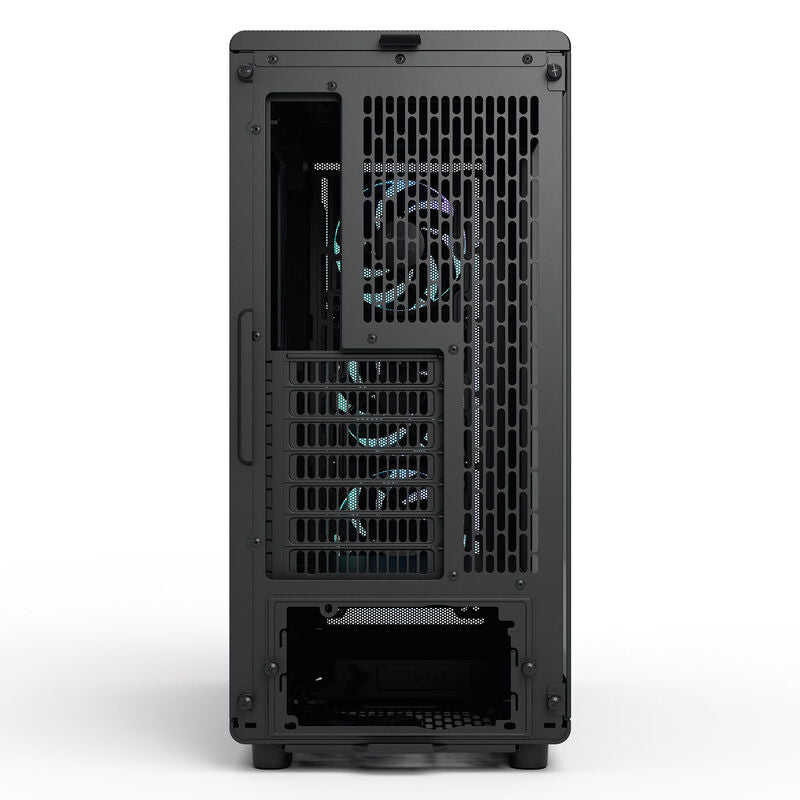 Innsiden av Fractal Design Epoch Black RGB kabinett med kabelstyring