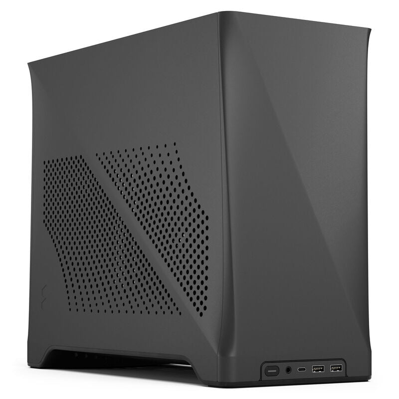 Fractal Design Era 2 Mini-ITX kabinett valnøttpanel grå bakside