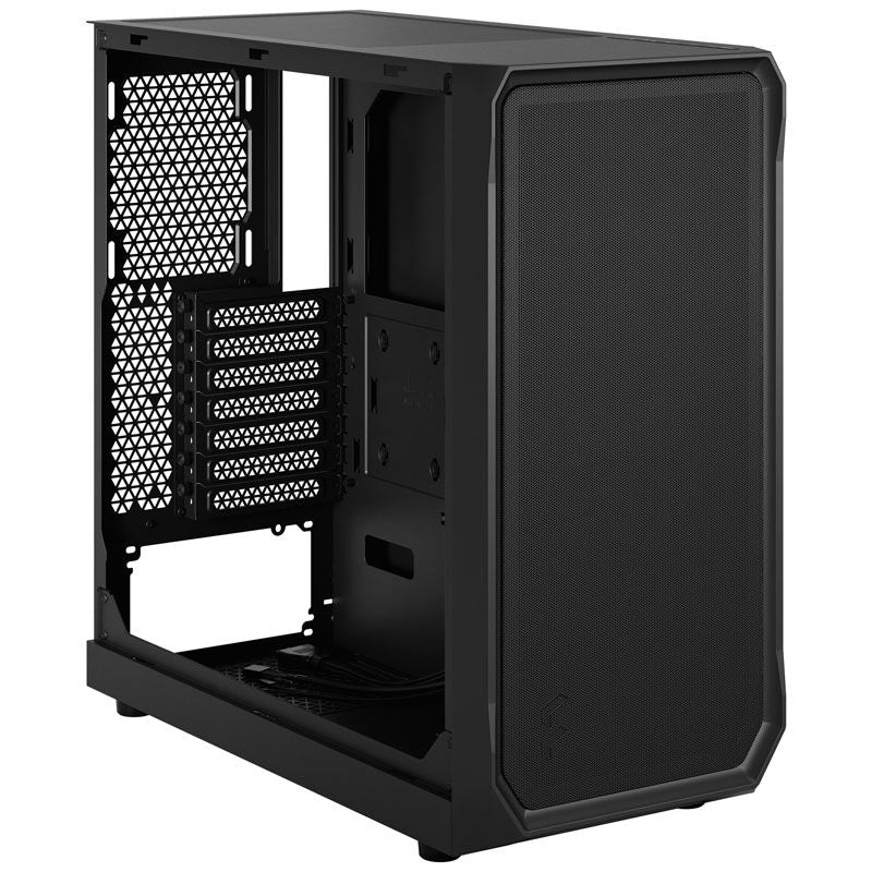 Fractal Design Focus 2 Black TG Clear Tint kabinett med fokus på kabelføring