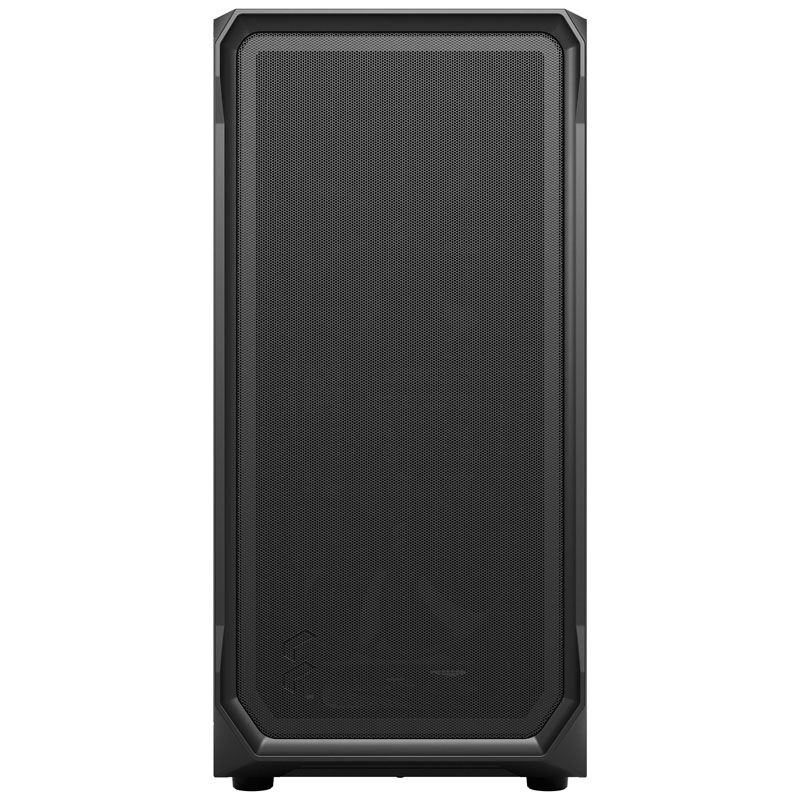 Fractal Design Focus 2 Black TG Clear Tint kabinett detalj av frontpanel