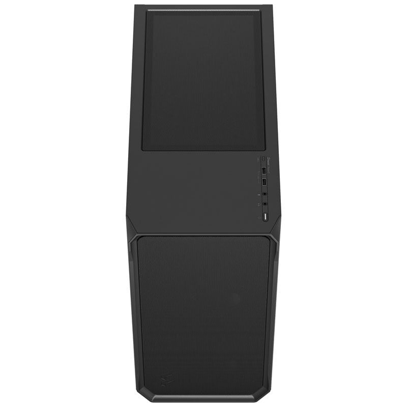 Fractal Design Focus 2 Black TG Clear Tint kabinett montert med komponenter