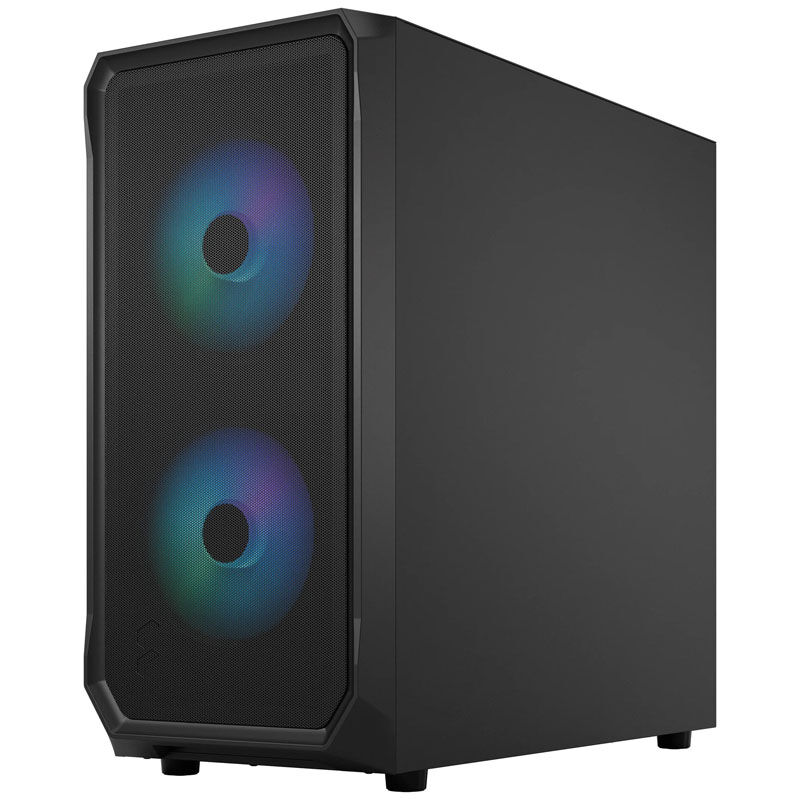 Fractal Design Focus 2 RGB Black TG kabinett bakside