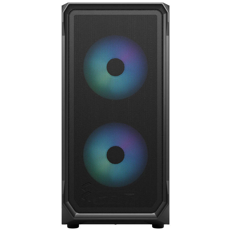 Detalj av RGB-belysning i Fractal Design Focus 2 RGB Black TG