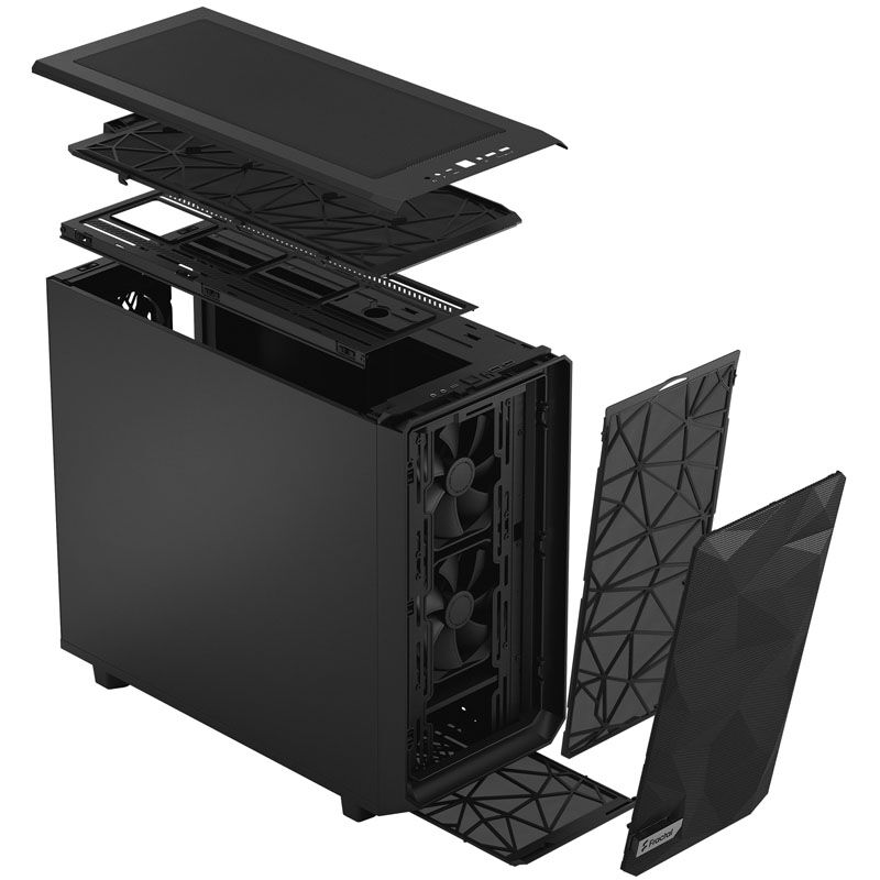 Fractal Design Meshify 2 kabinett midtårn E-ATX svart bakside