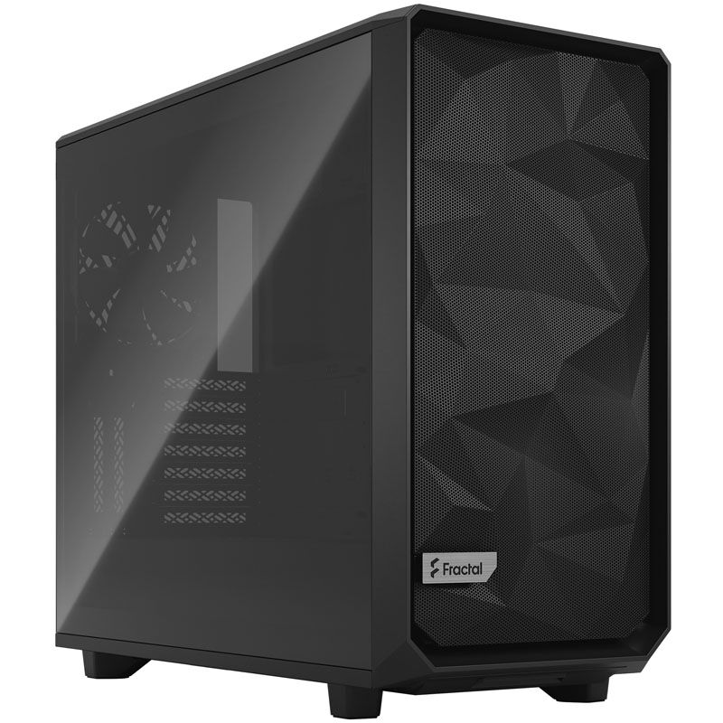 Fractal Design Meshify 2 Black TG kabinett midtårn forfra