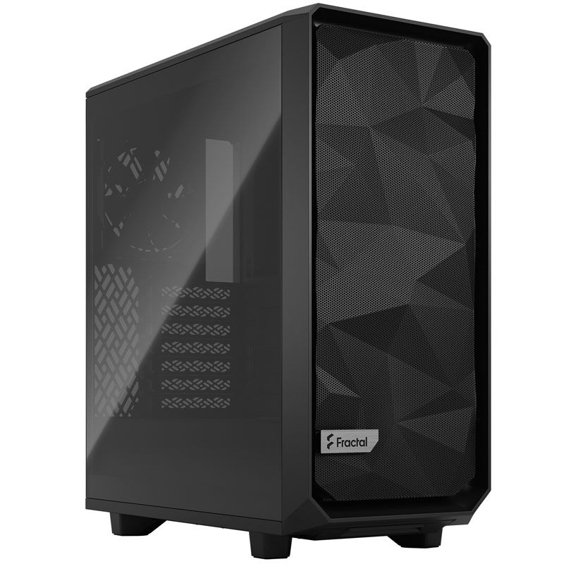 Fractal Design Meshify 2 Compact kabinett midtårn ATX svart TG forfra