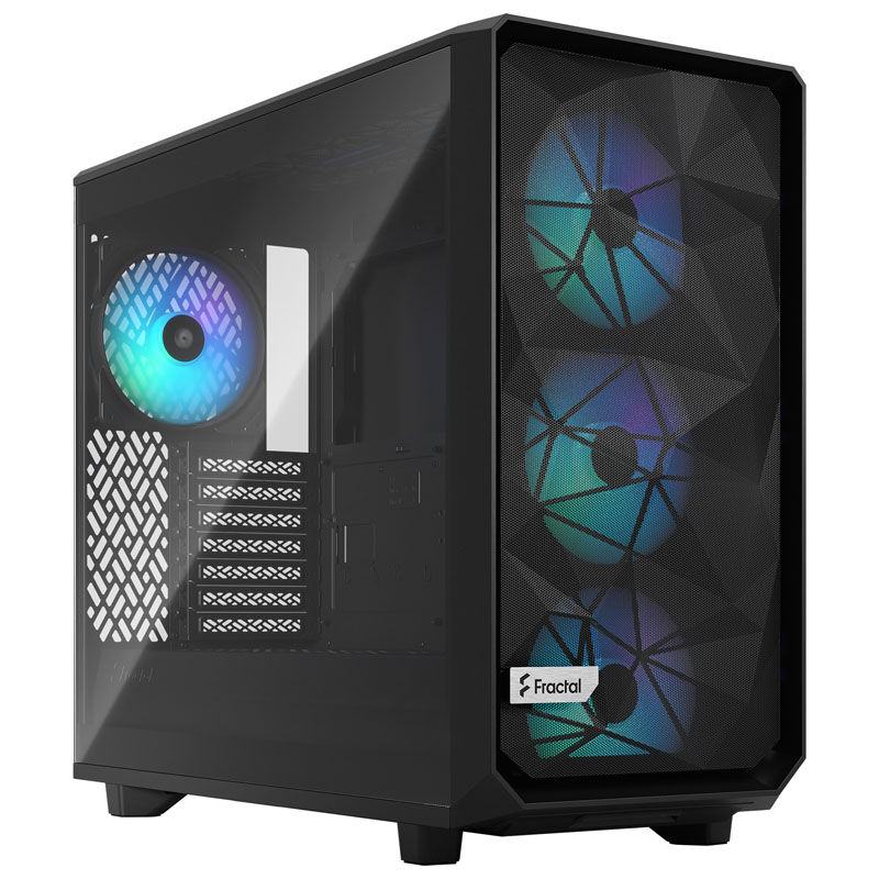 Fractal Design Meshify 2 Lite RGB kabinett midtårn svart forfra