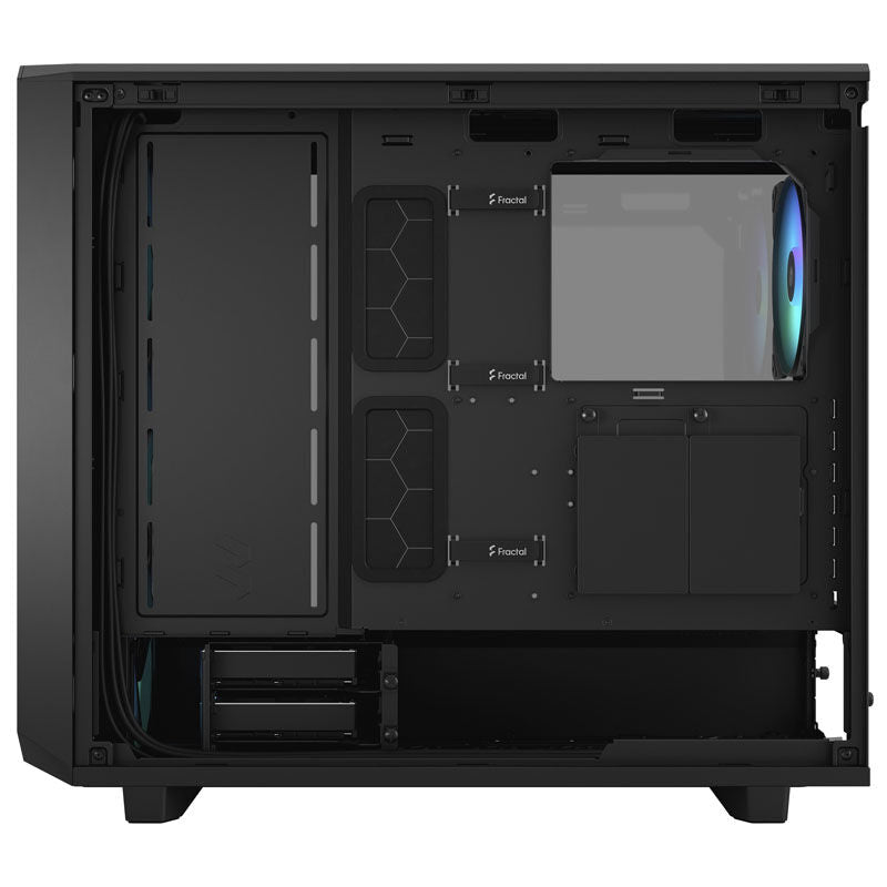 Fractal Design Meshify 2 Lite RGB kabinett midtårn E-ATX svart åpen front med hengsler