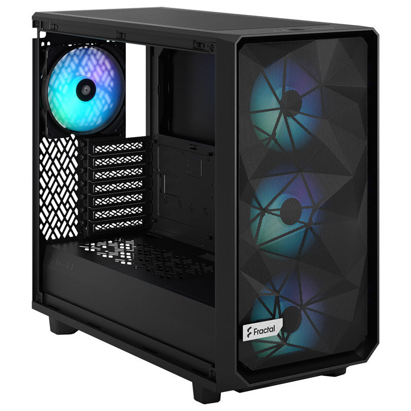 Kabinettets topppanel med mesh på Fractal Design Meshify 2 Lite RGB kabinett midtårn svart