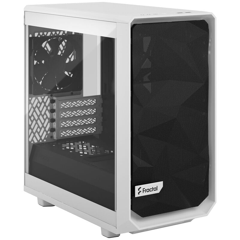 Fractal Design Meshify 2 Mini Micro-ATX kabinett herdet glass hvit detalj