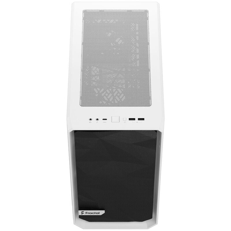 Fractal Design Meshify 2 Mini Micro-ATX kabinett herdet glass hvit sidepanel
