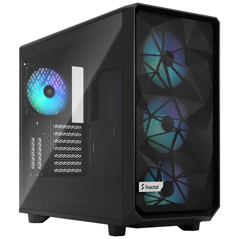 Fractal Design Meshify 2 RGB kabinett midtårn herdet glass svart forfra