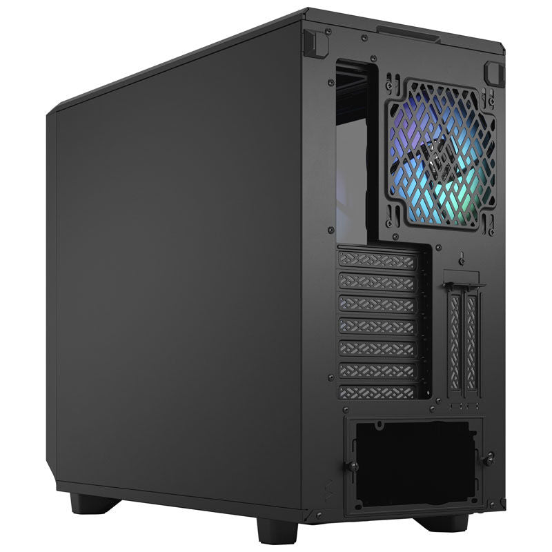 Oversikt over interiør i Fractal Design Meshify 2 RGB kabinett midtårn herdet glass svart