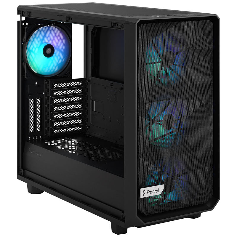 Fractal Design Meshify 2 RGB kabinett midtårn herdet glass svart med vifter