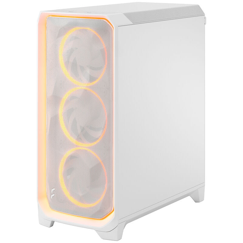 Montert Fractal Design Meshify 3 Ambience Pro RGB kabinett med synlig maskinvare