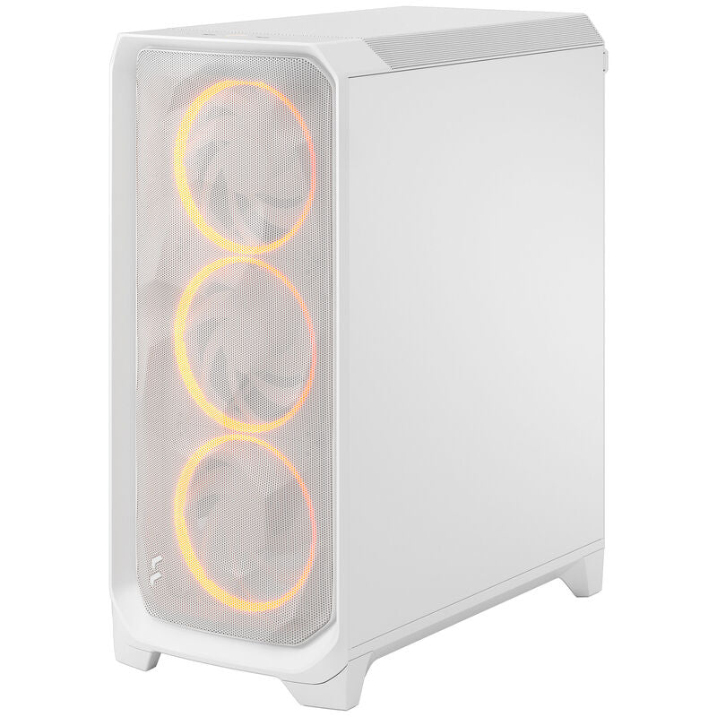Montert Fractal Design Meshify 3 RGB TG kabinett midtårn E-ATX hvit med komponenter