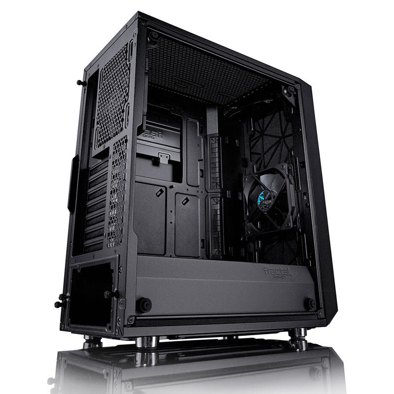 Fractal Design Meshify C Dark kabinett bakside med I/O