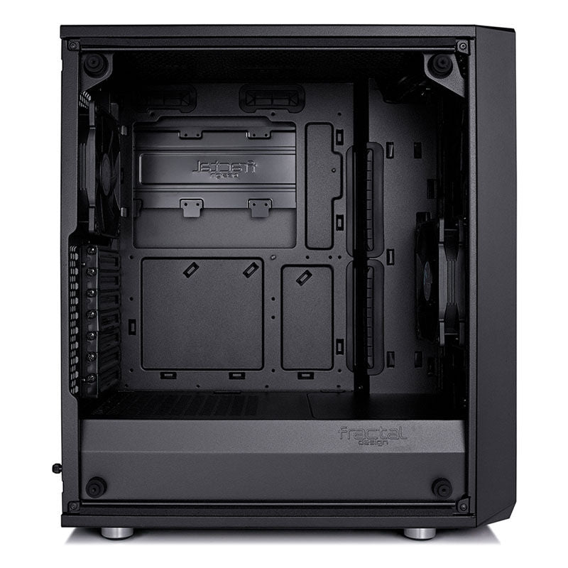 Nærbilde av ventilasjon på Fractal Design Meshify C Dark kabinett