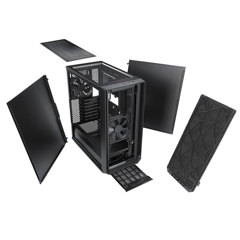 Bilde av innsiden av Fractal Design Meshify C kabinett midtårn ATX svart