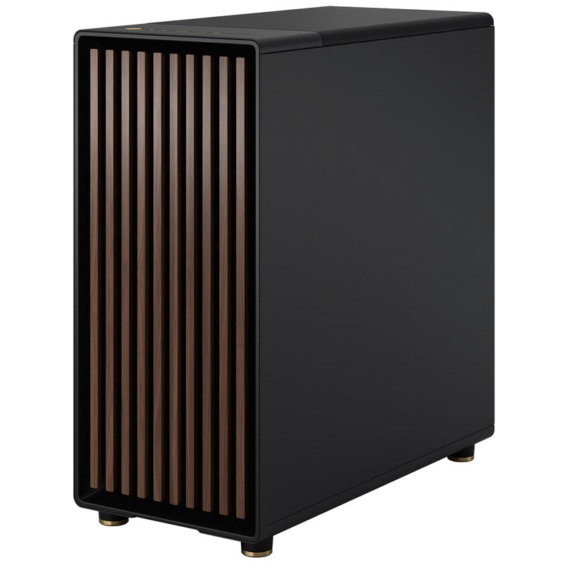 Bakside av Fractal Design North kabinett midtårn ATX mesh svart