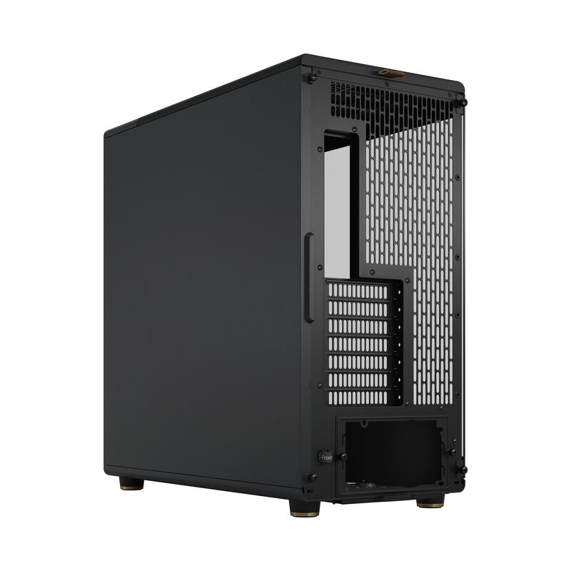 Nærbilde av messingfargede detaljer på Fractal Design North XL Charcoal