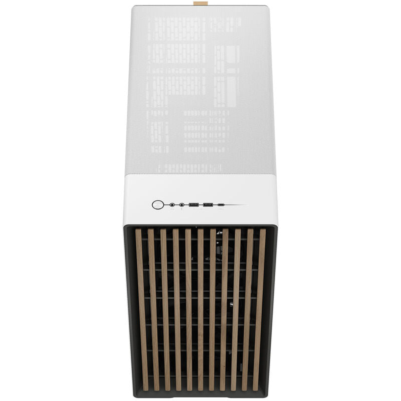 Detalj av eikefront på Fractal Design North XL RC Chalk