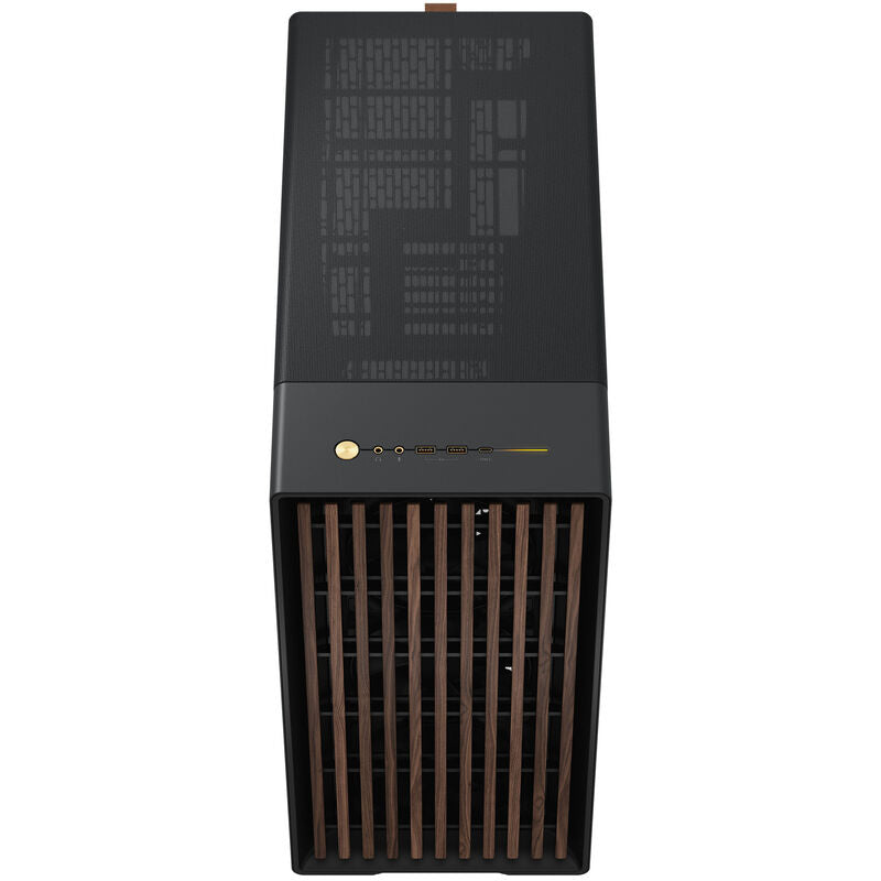 Detalj av Fractal Design North XL RC Charcoal TG Dark kabinett frontpanel
