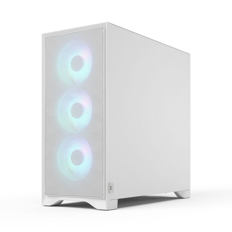 Detalj av Fractal Design Pop 2 Air TG RGB kabinett hvit med herdet glass