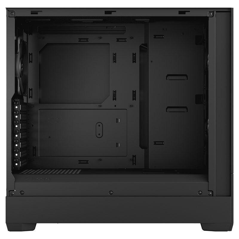 Fractal Design Pop Air Black Solid kabinett midtårn svart med åpent lokk