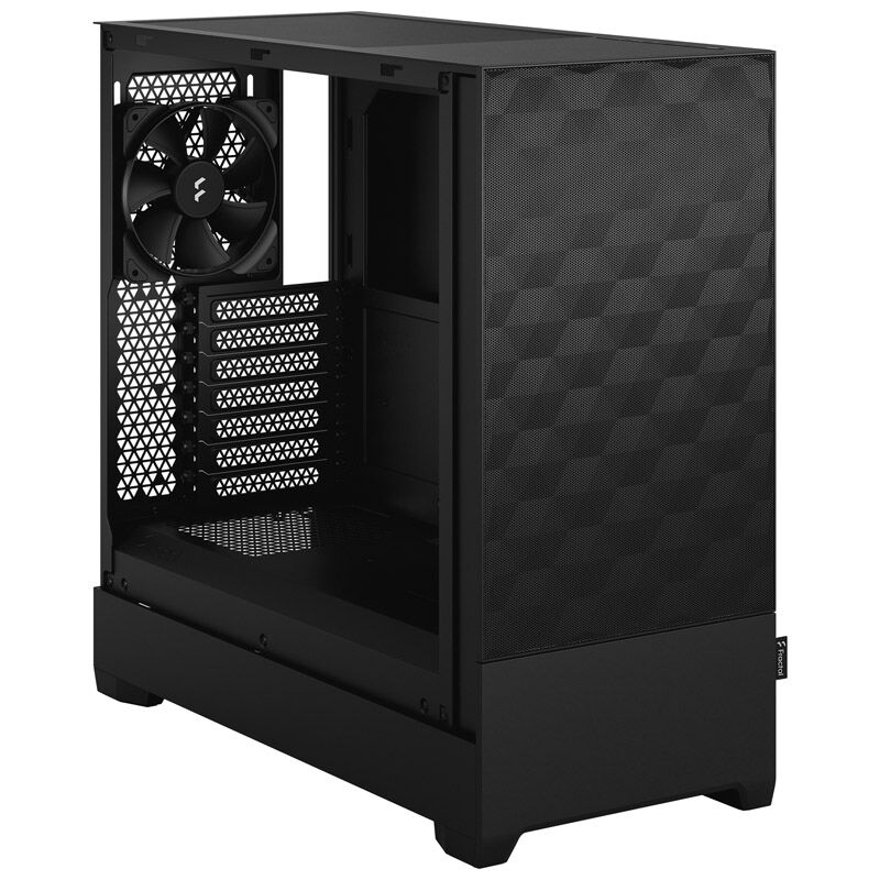 Fractal Design Pop Air Black TG Clear Tint kabinett I/O-panel detalj
