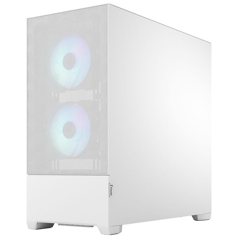 Fractal Design Pop Air RGB TG kabinett hvit bakside med I/O-panel