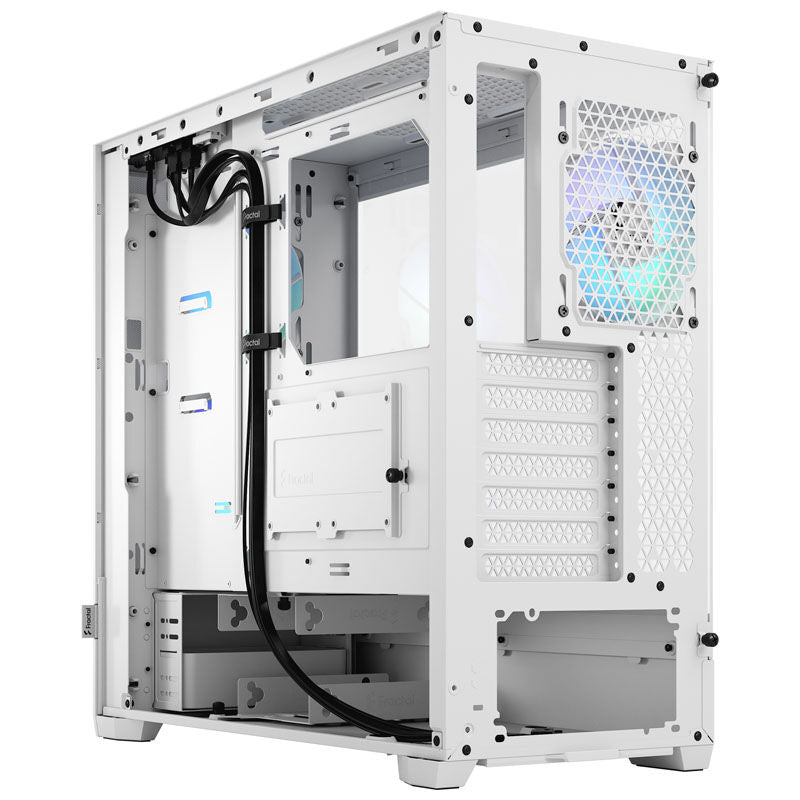 Fractal Design Pop Air RGB TG kabinett hvit med synlige kabelkanaler