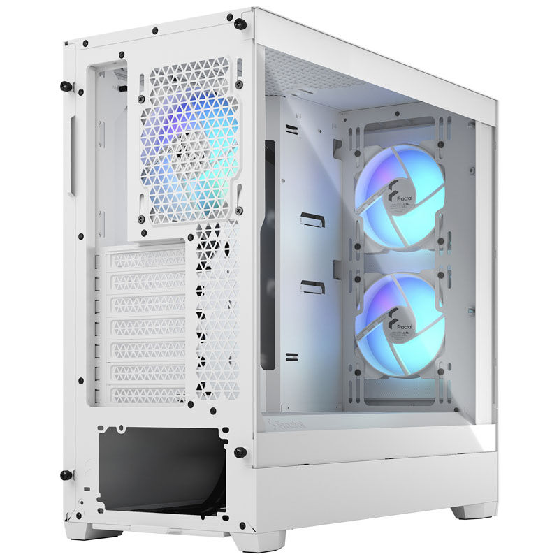 Nærbilde av RGB-vifte i Fractal Design Pop Air RGB TG kabinett hvit