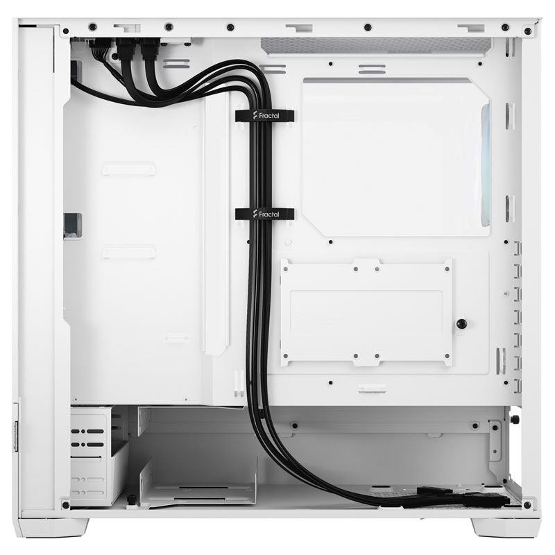 Sidepanel og ventilasjonsdetalj på Fractal Design Pop Air RGB TG kabinett hvit