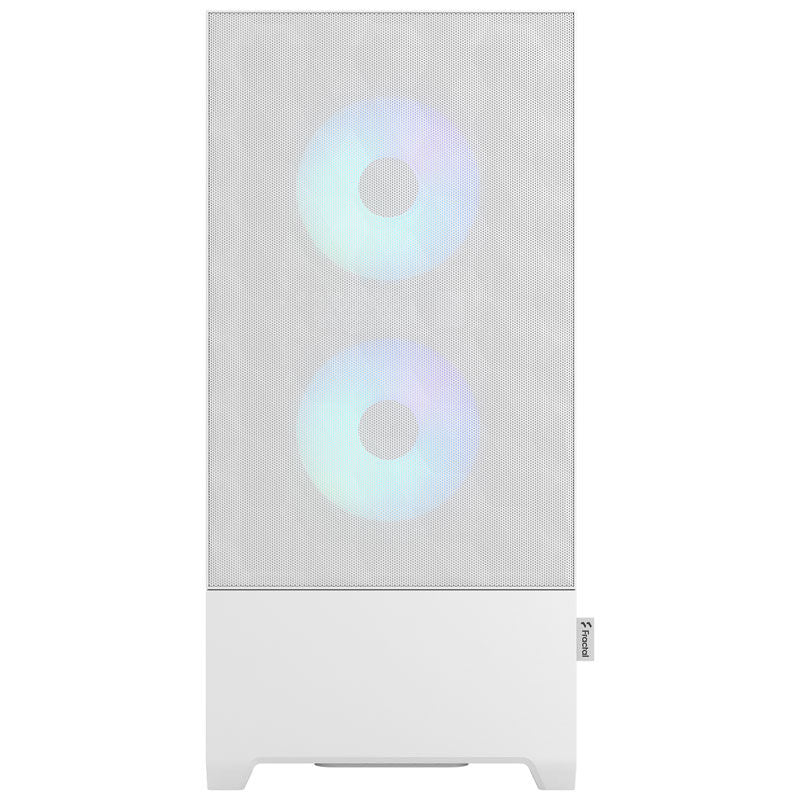 Detaljbilde av tempered glass-sidepanel på Fractal Design Pop Air RGB TG kabinett hvit