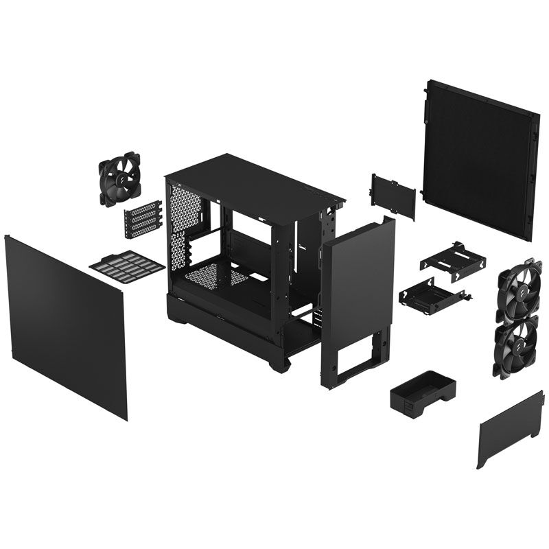 Fractal Design Pop Mini Silent Solid kabinett med datakomponenter